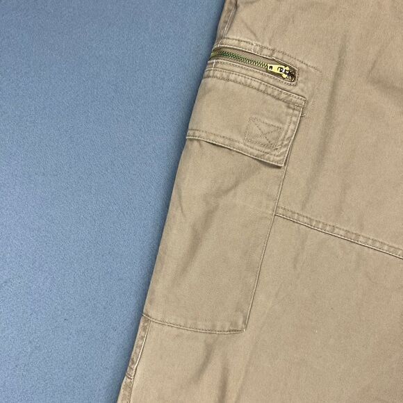 Moose Creek Pants Mens 36x30 Beige Flannel Lined Cargo Khaki Loose Straight Leg - Picture 7 of 11